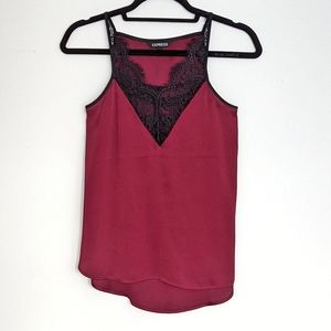 Express Burgundy Lace Cami - Small